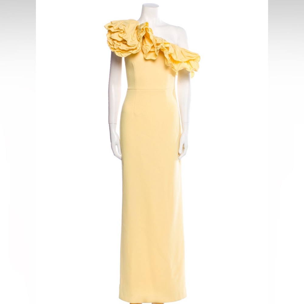 Butter Yellow One-Shoulder Dress
